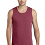 Port & Company Mens Beach Wash Tank Top - Merlot Red