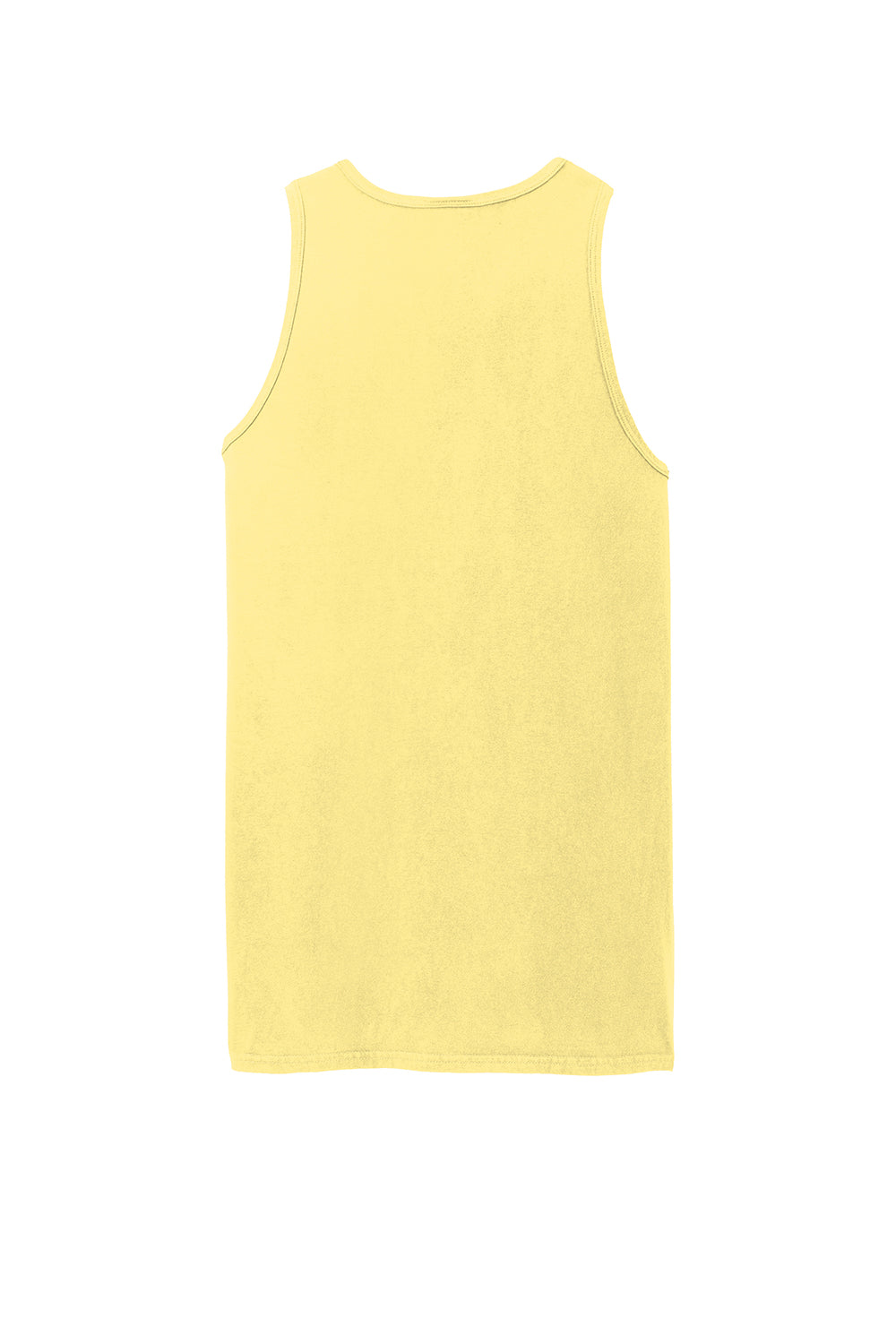 Port & Company PC099TT Mens Beach Wash Tank Top Popcorn Yellow Flat Back