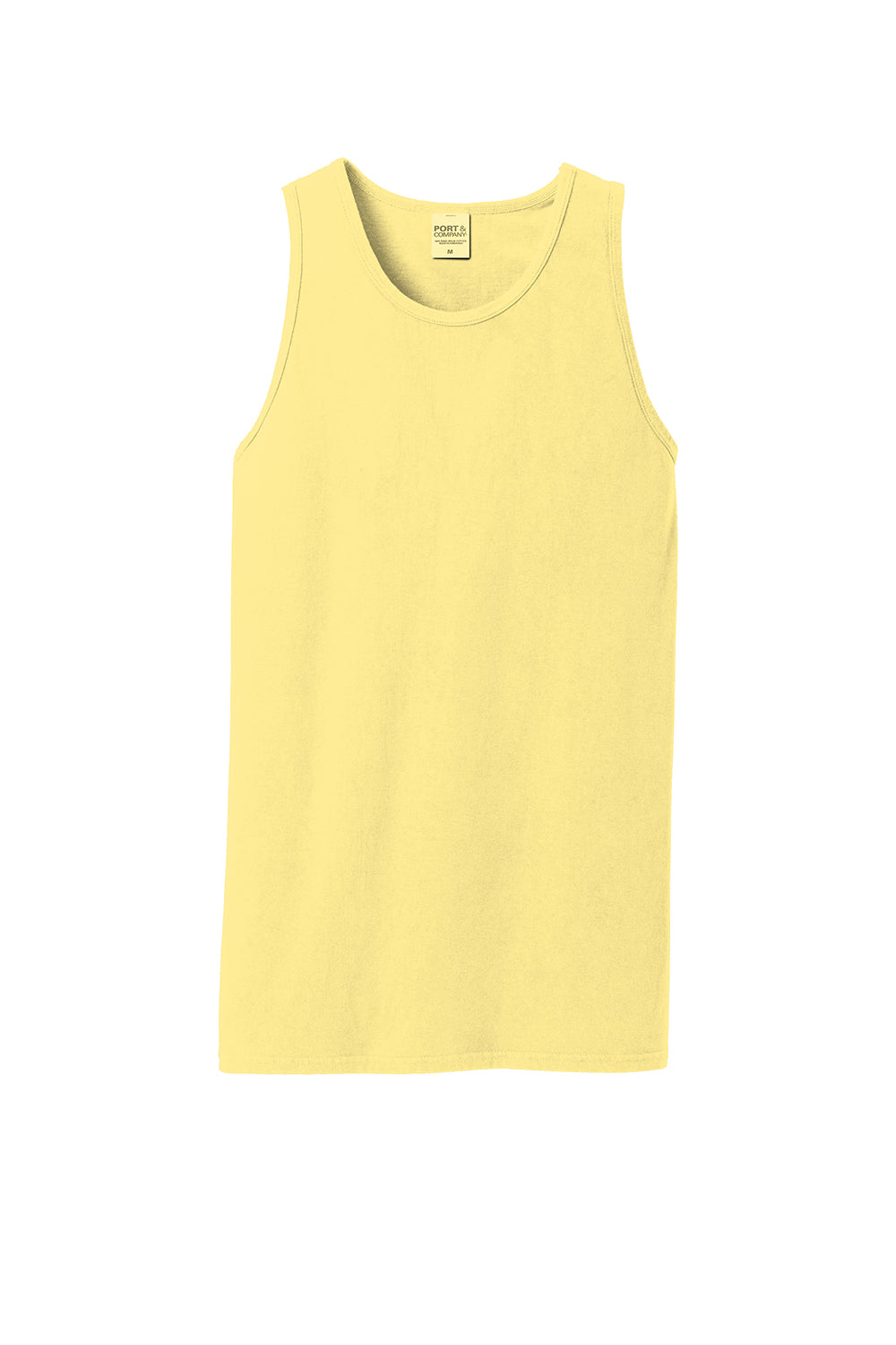 Port & Company PC099TT Mens Beach Wash Tank Top Popcorn Yellow Flat Front