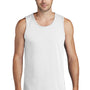 Port & Company Mens Beach Wash Tank Top - White