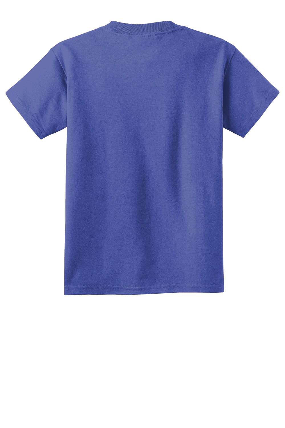 Port & Company PC099Y Youth Beach Wash Short Sleeve Crewneck T-Shirt Iris Blue Flat Back