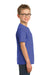 Port & Company PC099Y Youth Beach Wash Short Sleeve Crewneck T-Shirt Iris Blue Model Side