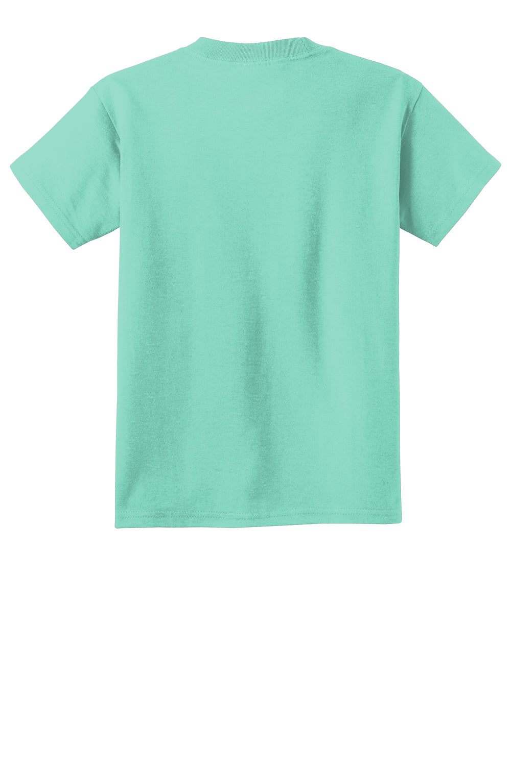 Port & Company PC099Y Youth Beach Wash Short Sleeve Crewneck T-Shirt Cool Mint Green Flat Back