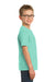 Port & Company PC099Y Youth Beach Wash Short Sleeve Crewneck T-Shirt Cool Mint Green Model Side