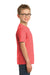 Port & Company PC099Y Youth Beach Wash Short Sleeve Crewneck T-Shirt Fruit Punch Pink Model Side