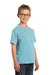 Port & Company PC099Y Youth Beach Wash Short Sleeve Crewneck T-Shirt Mist Blue Model 3q