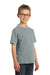 Port & Company PC099Y Youth Beach Wash Short Sleeve Crewneck T-Shirt Pewter Grey Model 3q