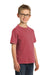 Port & Company PC099Y Youth Beach Wash Short Sleeve Crewneck T-Shirt Red Rock Model 3q