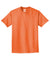 Port & Company PC099 Mens Beach Wash Short Sleeve Crewneck T-Shirt Cantaloupe Orange Flat Front