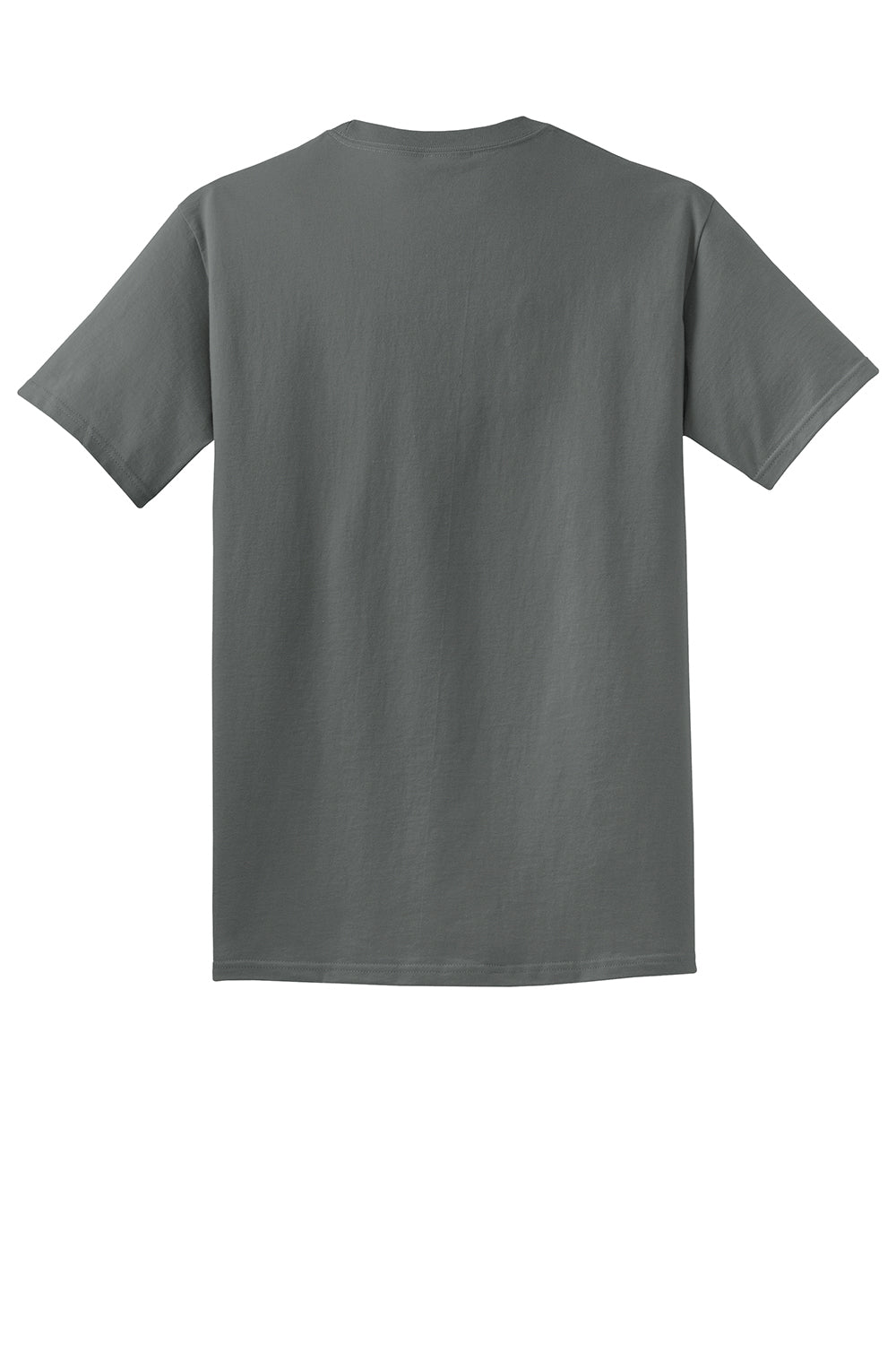 Port & Company PC099 Mens Beach Wash Short Sleeve Crewneck T-Shirt Coal Grey Flat Back