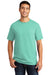 Port & Company PC099 Mens Beach Wash Short Sleeve Crewneck T-Shirt Cool Mint Green Model Front