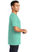 Port & Company PC099 Mens Beach Wash Short Sleeve Crewneck T-Shirt Cool Mint Green Model Side