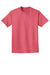 Port & Company PC099 Mens Beach Wash Short Sleeve Crewneck T-Shirt Fruit Punch Pink Flat Front