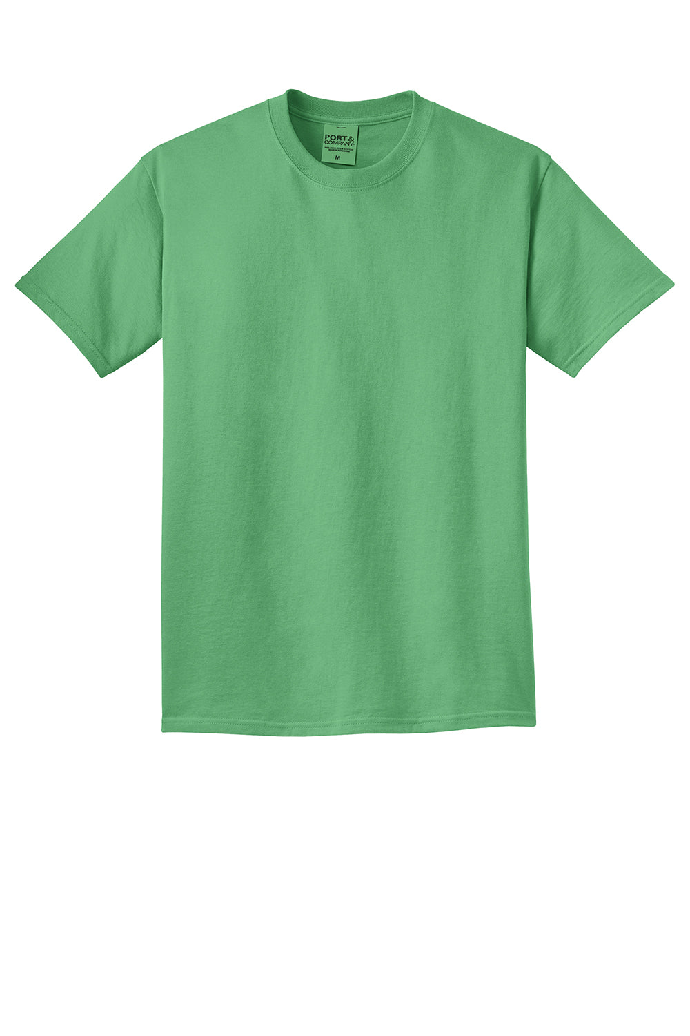 Port & Company PC099 Mens Beach Wash Short Sleeve Crewneck T-Shirt Guacamole Green Flat Front