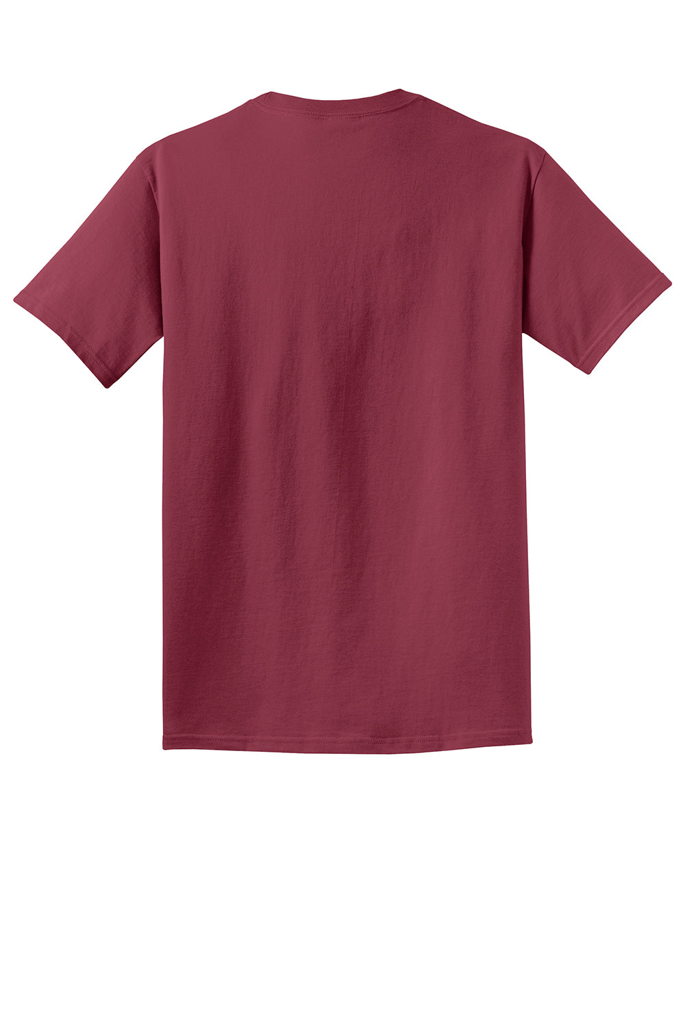 Port & Company PC099 Mens Beach Wash Short Sleeve Crewneck T-Shirt Merlot Red Flat Back