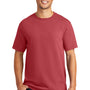 Port & Company Mens Beach Wash Short Sleeve Crewneck T-Shirt - Merlot Red