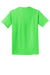 Port & Company PC099 Mens Beach Wash Short Sleeve Crewneck T-Shirt Neon Green Flat Back