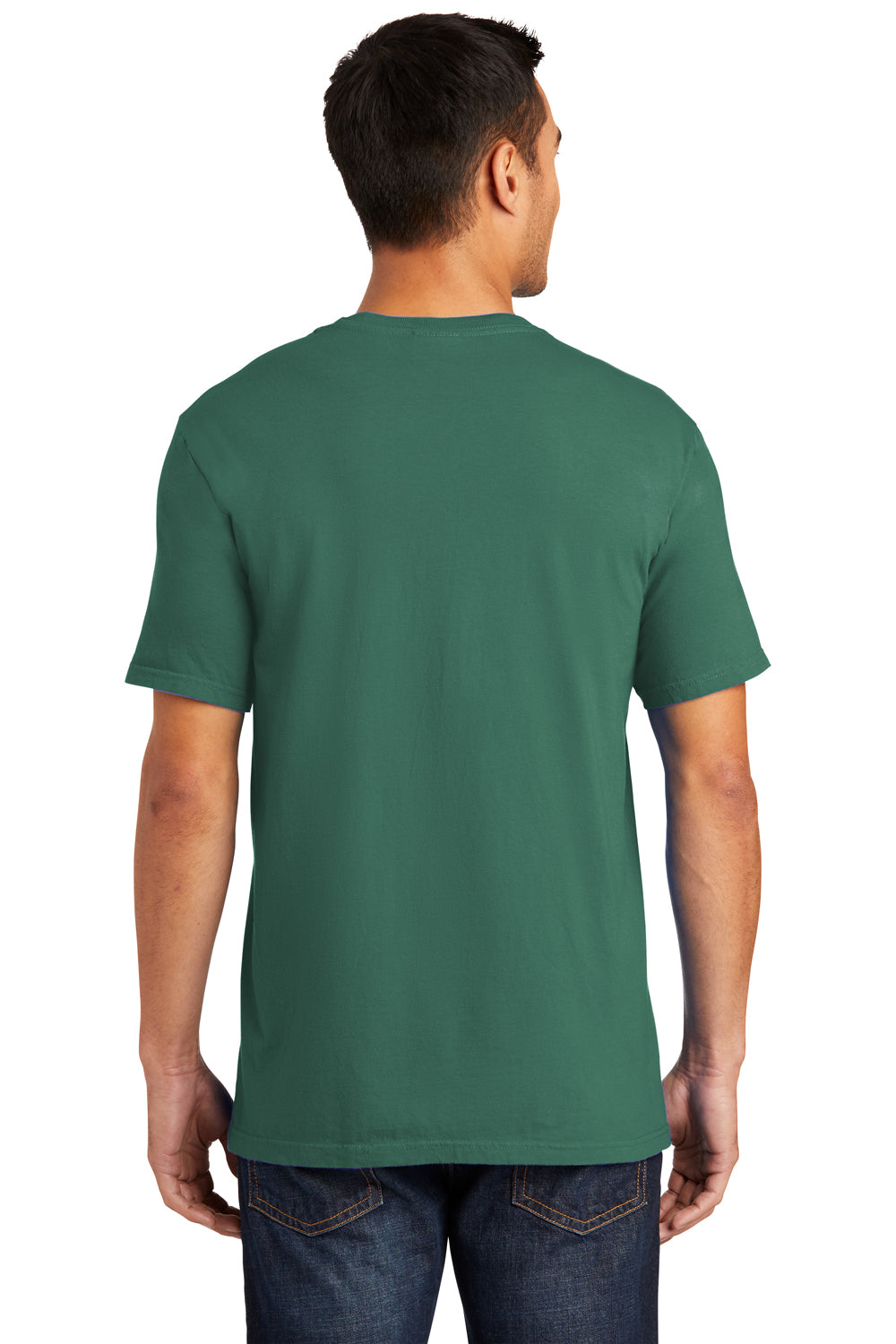 Port & Company PC099 Mens Beach Wash Short Sleeve Crewneck T-Shirt Nordic Green Model Back