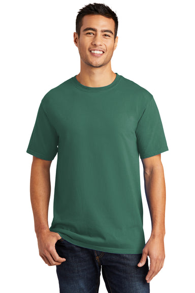 Port & Company PC099 Mens Beach Wash Short Sleeve Crewneck T-Shirt Nordic Green Model Front