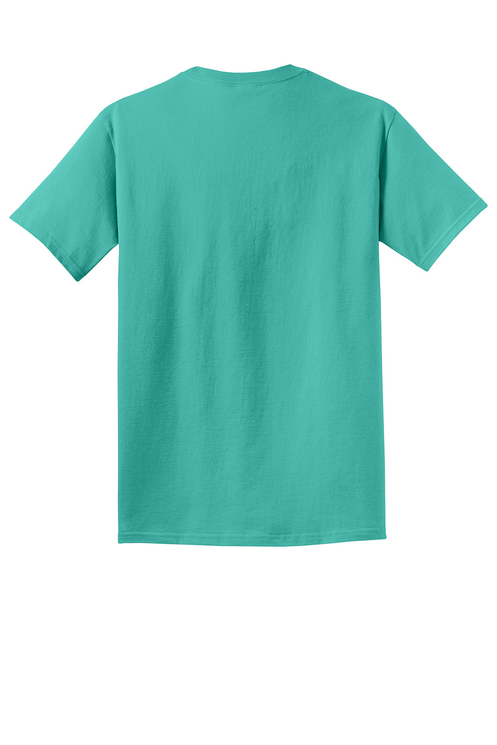 Port & Company PC099 Mens Beach Wash Short Sleeve Crewneck T-Shirt Peacock Green Flat Back