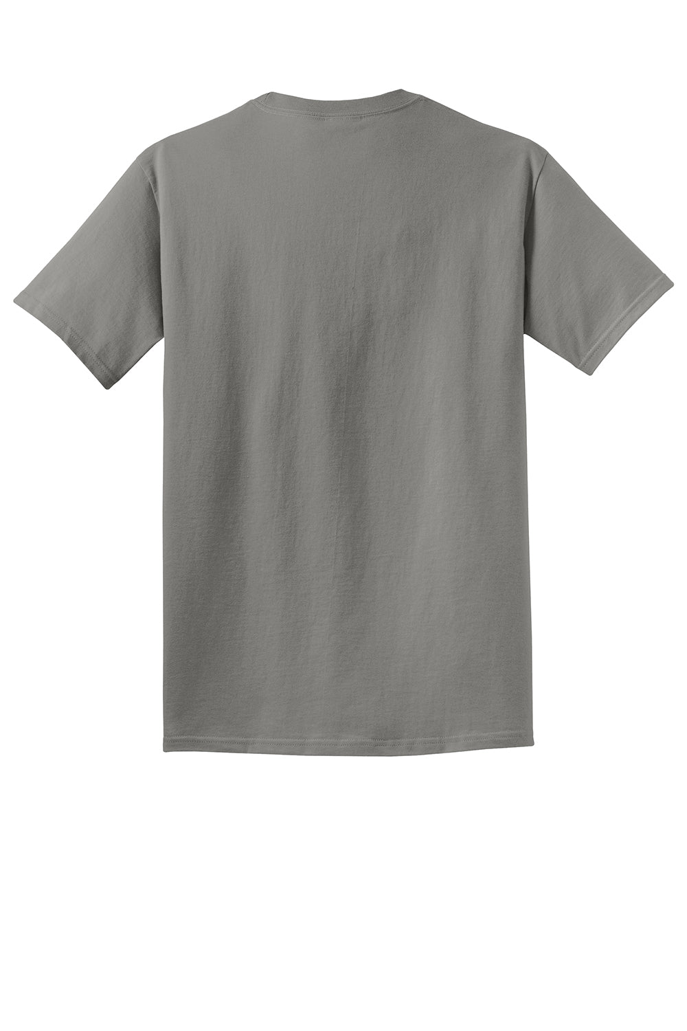 Port & Company PC099 Mens Beach Wash Short Sleeve Crewneck T-Shirt Pewter Grey Flat Back