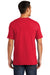 Port & Company PC099 Mens Beach Wash Short Sleeve Crewneck T-Shirt Red Model Back