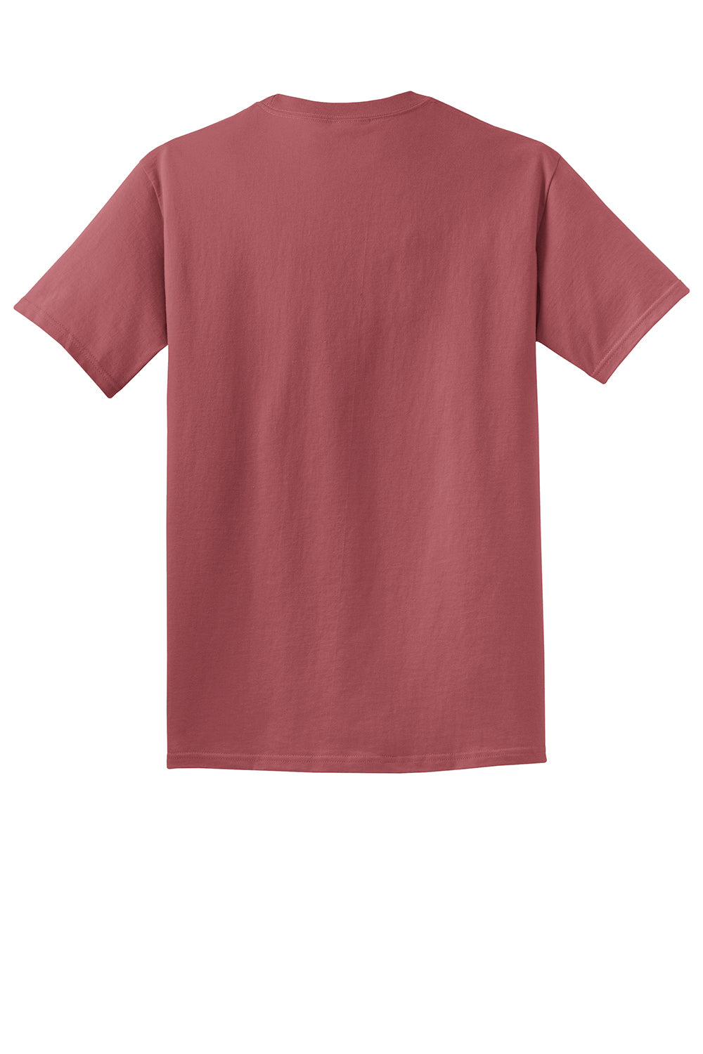 Port & Company PC099 Mens Beach Wash Short Sleeve Crewneck T-Shirt Red Rock Flat Back