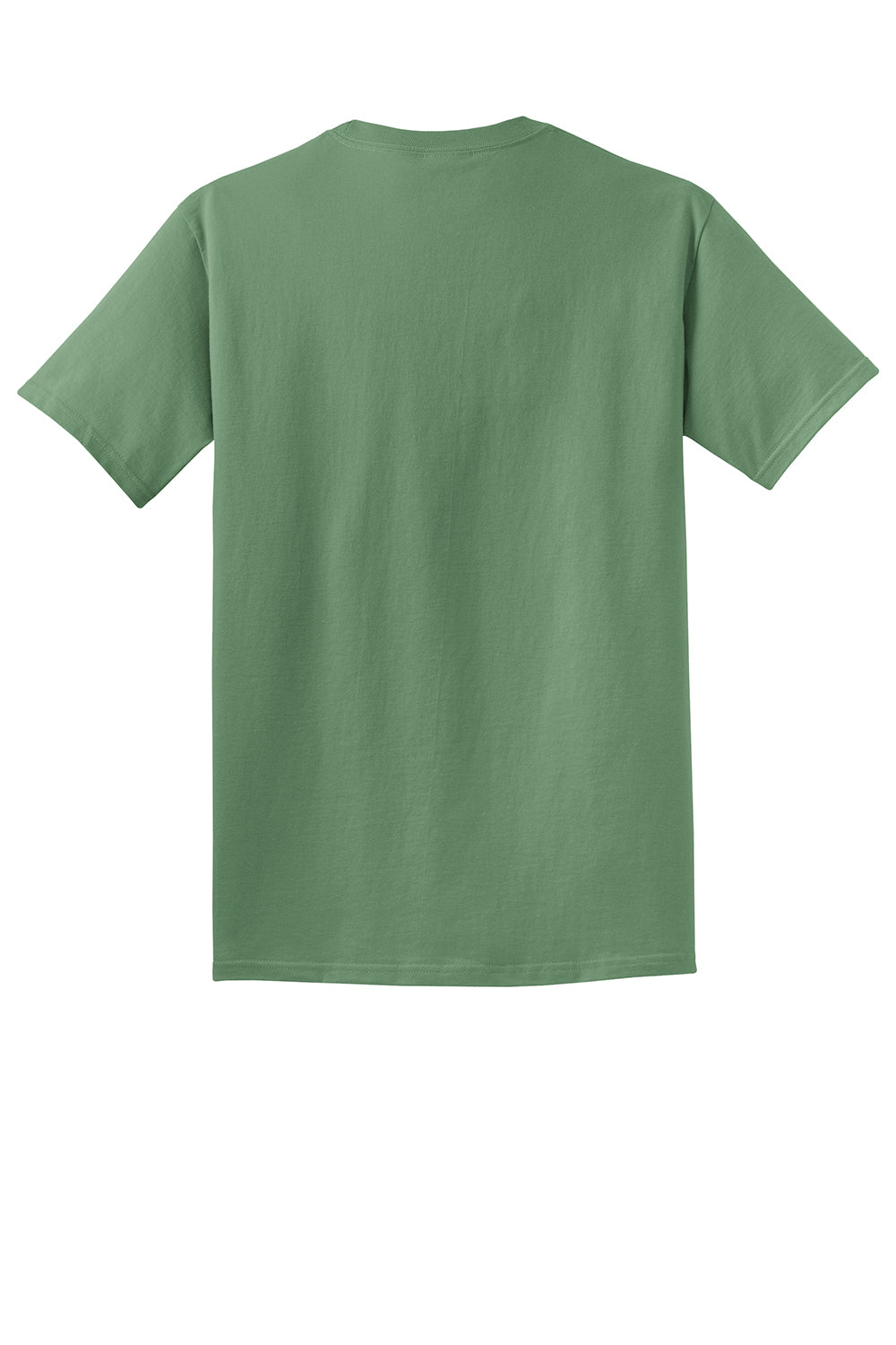 Port & Company PC099 Mens Beach Wash Short Sleeve Crewneck T-Shirt Safari Green Flat Back