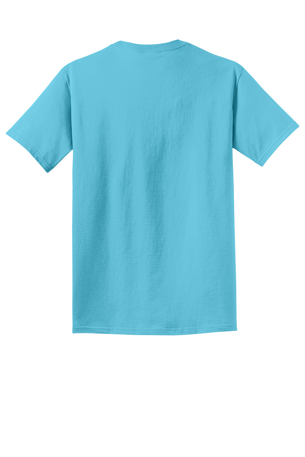 Port & Company PC099 Mens Beach Wash Short Sleeve Crewneck T-Shirt Tidal Wave Blue Flat Back