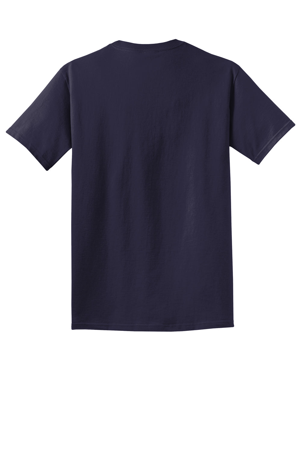 Port & Company PC099 Mens Beach Wash Short Sleeve Crewneck T-Shirt True Navy Blue Flat Back