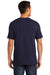 Port & Company PC099 Mens Beach Wash Short Sleeve Crewneck T-Shirt True Navy Blue Model Back