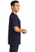 Port & Company PC099 Mens Beach Wash Short Sleeve Crewneck T-Shirt True Navy Blue Model Side