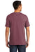 Port & Company PC099 Mens Beach Wash Short Sleeve Crewneck T-Shirt Wineberry Model Back