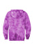 Port & Company PC144 Mens Crystal Tie-Dye Hooded Sweatshirt Hoodie Purple Flat Back