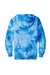 Port & Company PC144 Mens Crystal Tie-Dye Hooded Sweatshirt Hoodie Sky Blue Flat Back