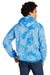 Port & Company PC144 Mens Crystal Tie-Dye Hooded Sweatshirt Hoodie Sky Blue Model Back