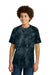 Port & Company PC145Y Youth Crystal Tie-Dye Short Sleeve Crewneck T-Shirt Black Model Front