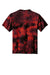 Port & Company PC145Y Youth Crystal Tie-Dye Short Sleeve Crewneck T-Shirt Black/Red Flat Back