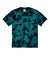 Port & Company PC145Y Youth Crystal Tie-Dye Short Sleeve Crewneck T-Shirt Black/Teal Flat Front