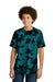 Port & Company PC145Y Youth Crystal Tie-Dye Short Sleeve Crewneck T-Shirt Black/Teal Model Front