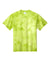 Port & Company PC145Y Youth Crystal Tie-Dye Short Sleeve Crewneck T-Shirt Lemon Lime Flat Front