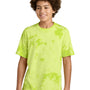 Port & Company Youth Crystal Tie-Dye Short Sleeve Crewneck T-Shirt - Lemon Lime