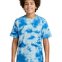 Port & Company Youth Crystal Tie-Dye Short Sleeve Crewneck T-Shirt - True Royal Blue