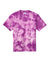 Port & Company PC145Y Youth Crystal Tie-Dye Short Sleeve Crewneck T-Shirt Purple Flat Front