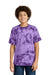 Port & Company PC145Y Youth Crystal Tie-Dye Short Sleeve Crewneck T-Shirt Purple Model Front