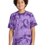 Port & Company Youth Crystal Tie-Dye Short Sleeve Crewneck T-Shirt - Purple