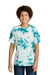 Port & Company PC145Y Youth Crystal Tie-Dye Short Sleeve Crewneck T-Shirt Teal Blue Model Front