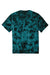 Port & Company PC145 Mens Crystal Tie-Dye Short Sleeve Crewneck T-Shirt Black/Teal Flat Back