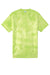 Port & Company PC145 Mens Crystal Tie-Dye Short Sleeve Crewneck T-Shirt Lemon Lime Flat Front