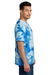 Port & Company PC145 Mens Crystal Tie-Dye Short Sleeve Crewneck T-Shirt True Royal Blue Model Side